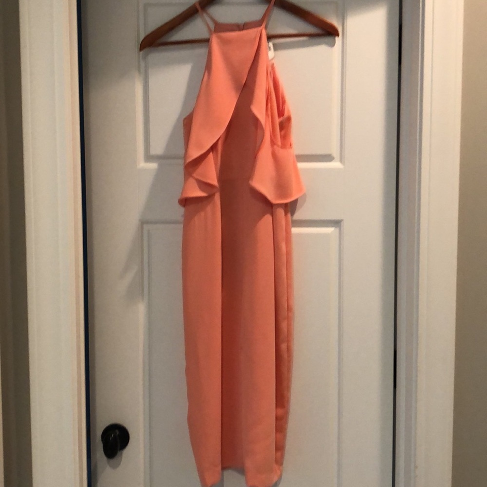 Peach cocktail dress